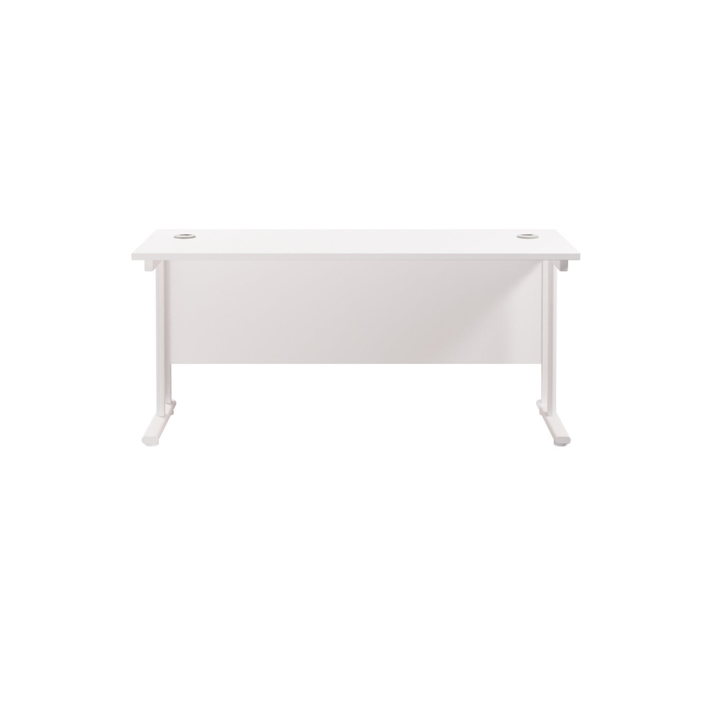 TWIN UPRIGHT RECTANGULAR DESK: 600MM DEE