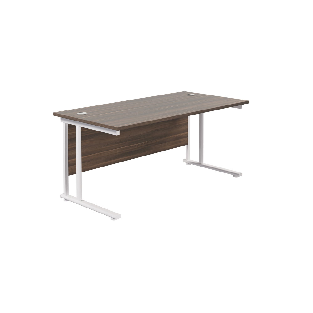 TWIN UPRIGHT RECTANGULAR DESK: 800MM DEE