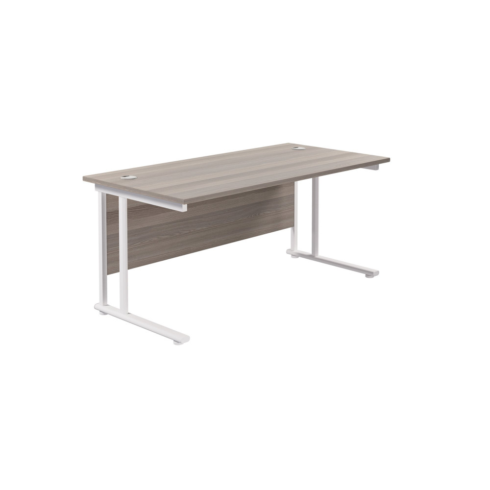 TWIN UPRIGHT RECTANGULAR DESK: 800MM DEE