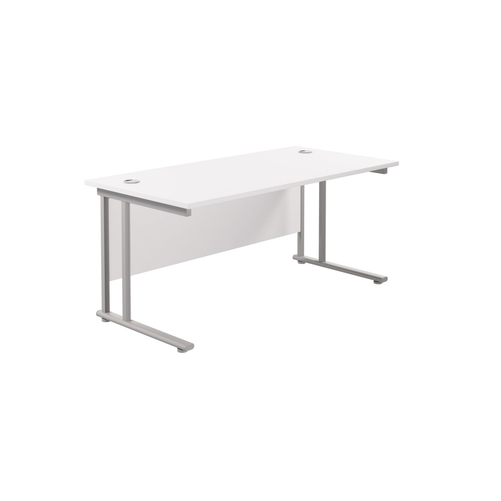 TWIN UPRIGHT RECTANGULAR DESK: 800MM DEE
