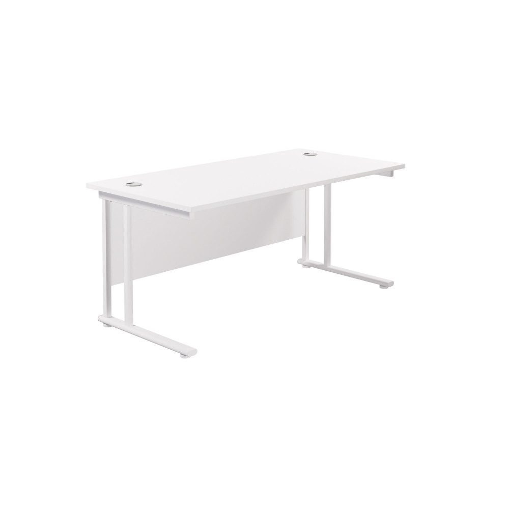 TWIN UPRIGHT RECTANGULAR DESK: 800MM DEE