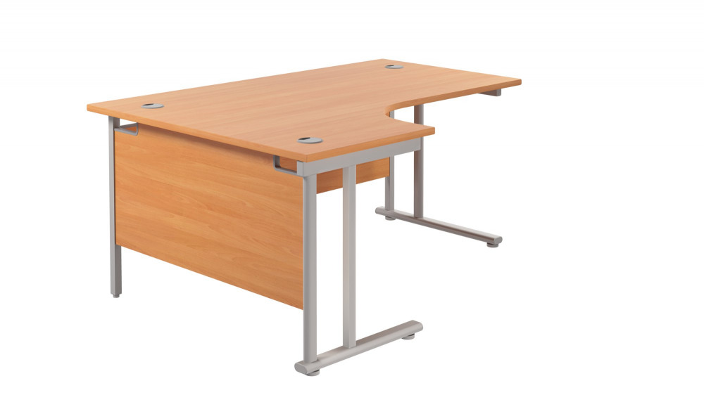 TWIN UPRIGHT LEFT HAND RADIAL DESK (FSC)