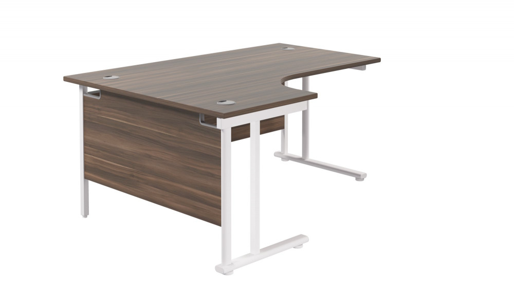 TWIN UPRIGHT LEFT HAND RADIAL DESK (FSC)