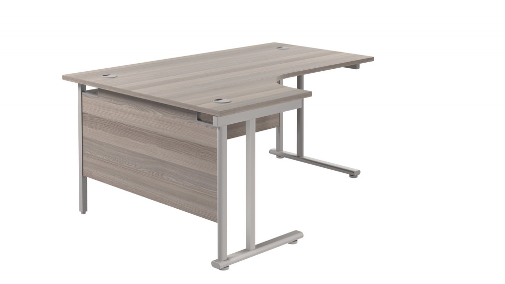 TWIN UPRIGHT LEFT HAND RADIAL DESK (FSC)