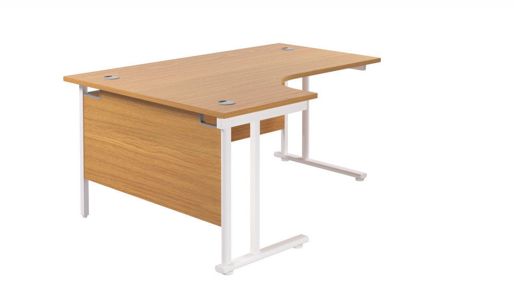 TWIN UPRIGHT LEFT HAND RADIAL DESK (FSC)