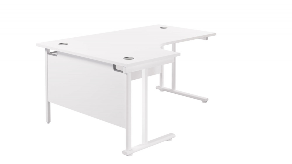TWIN UPRIGHT LEFT HAND RADIAL DESK (FSC)