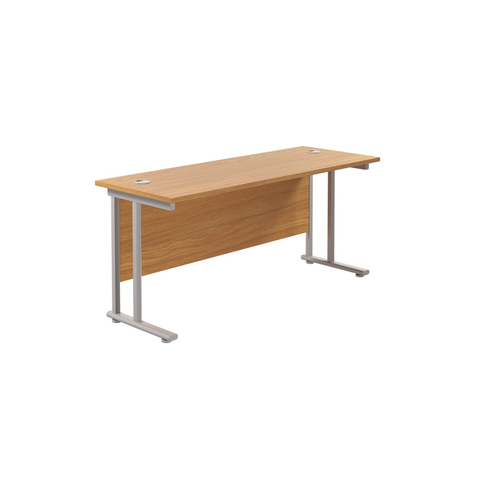 TWIN UPRIGHT RECTANGULAR DESK: 600MM DEE