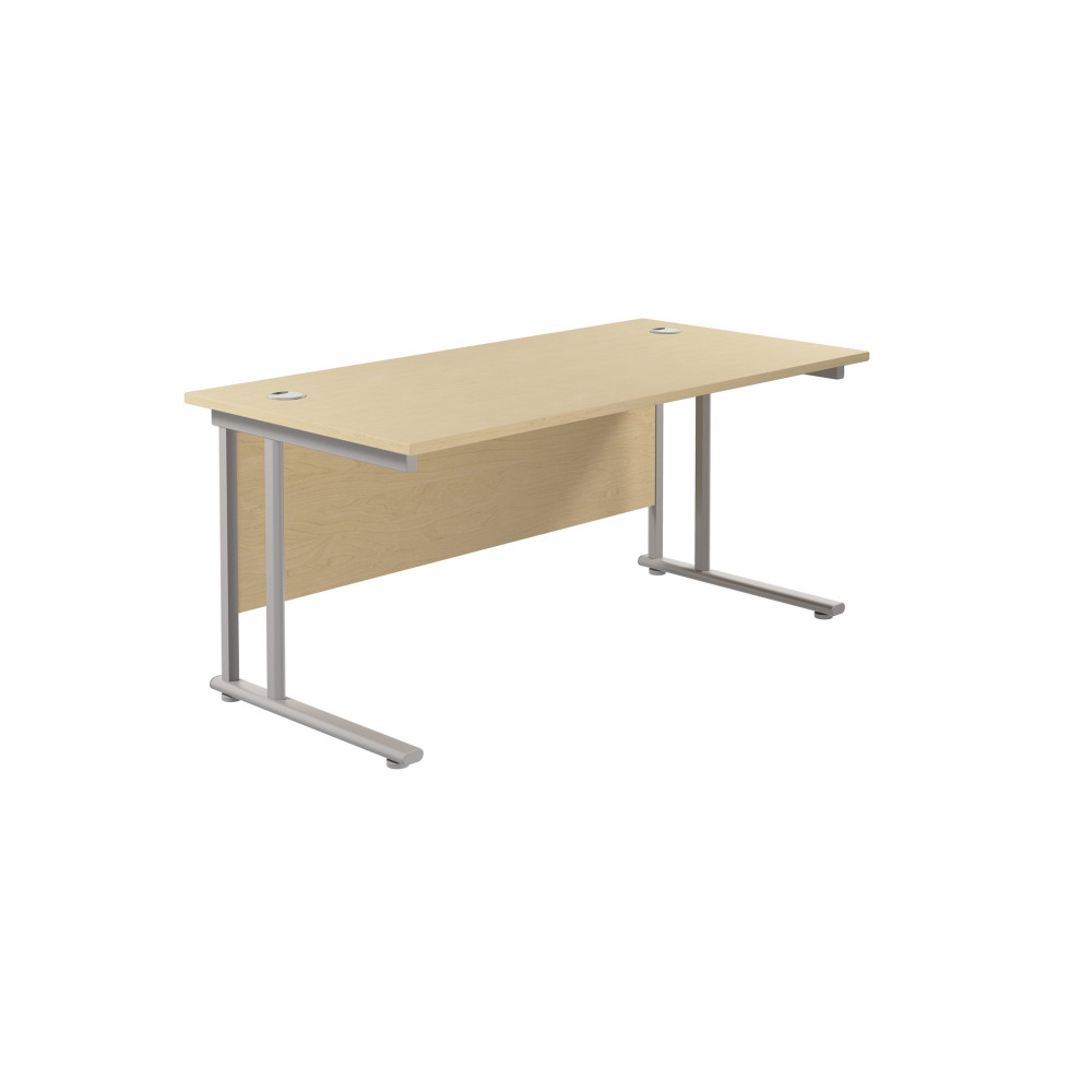 TWIN UPRIGHT RECTANGULAR DESK: 800MM DEE