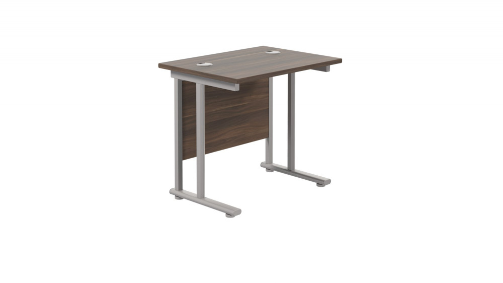 TWIN UPRIGHT RECTANGULAR DESK: 600MM DEE