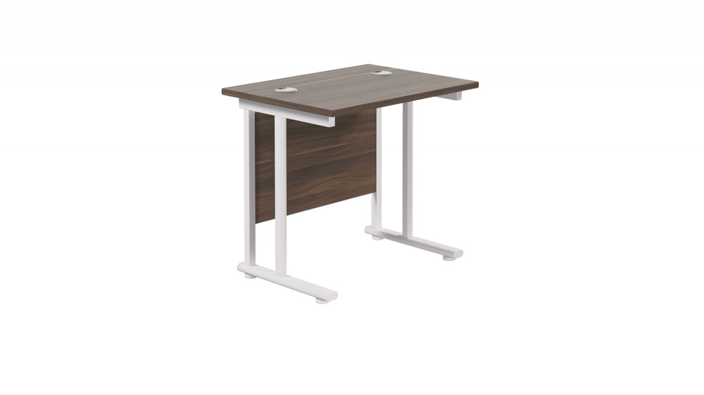 TWIN UPRIGHT RECTANGULAR DESK: 600MM DEE