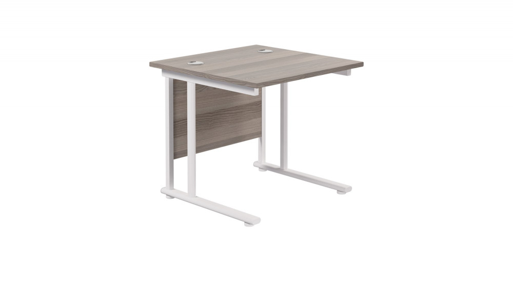 TWIN UPRIGHT RECTANGULAR DESK: 800MM DEE
