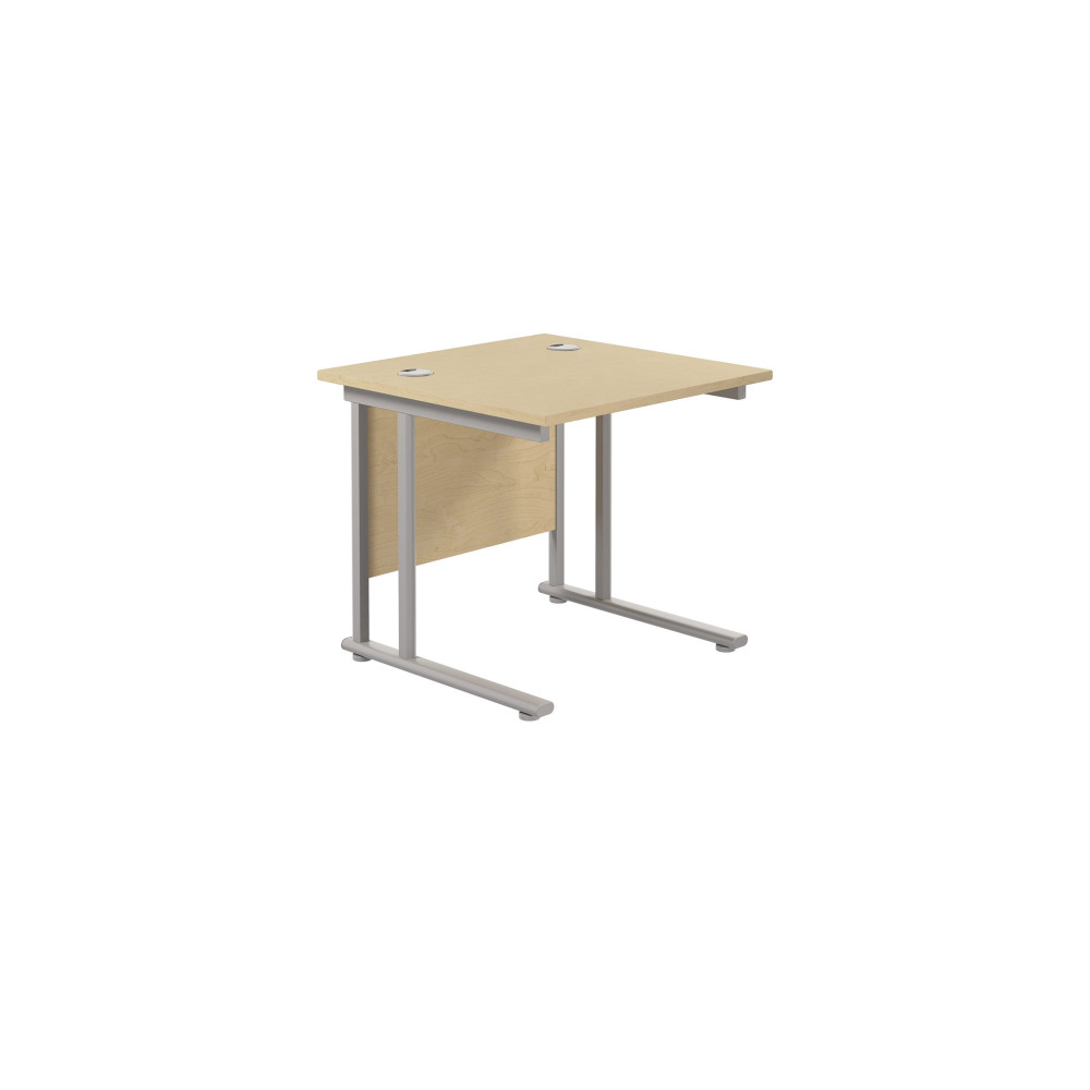 TWIN UPRIGHT RECTANGULAR DESK: 800MM DEE