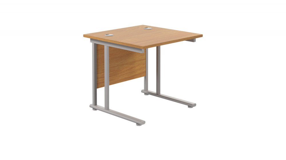 TWIN UPRIGHT RECTANGULAR DESK: 800MM DEE