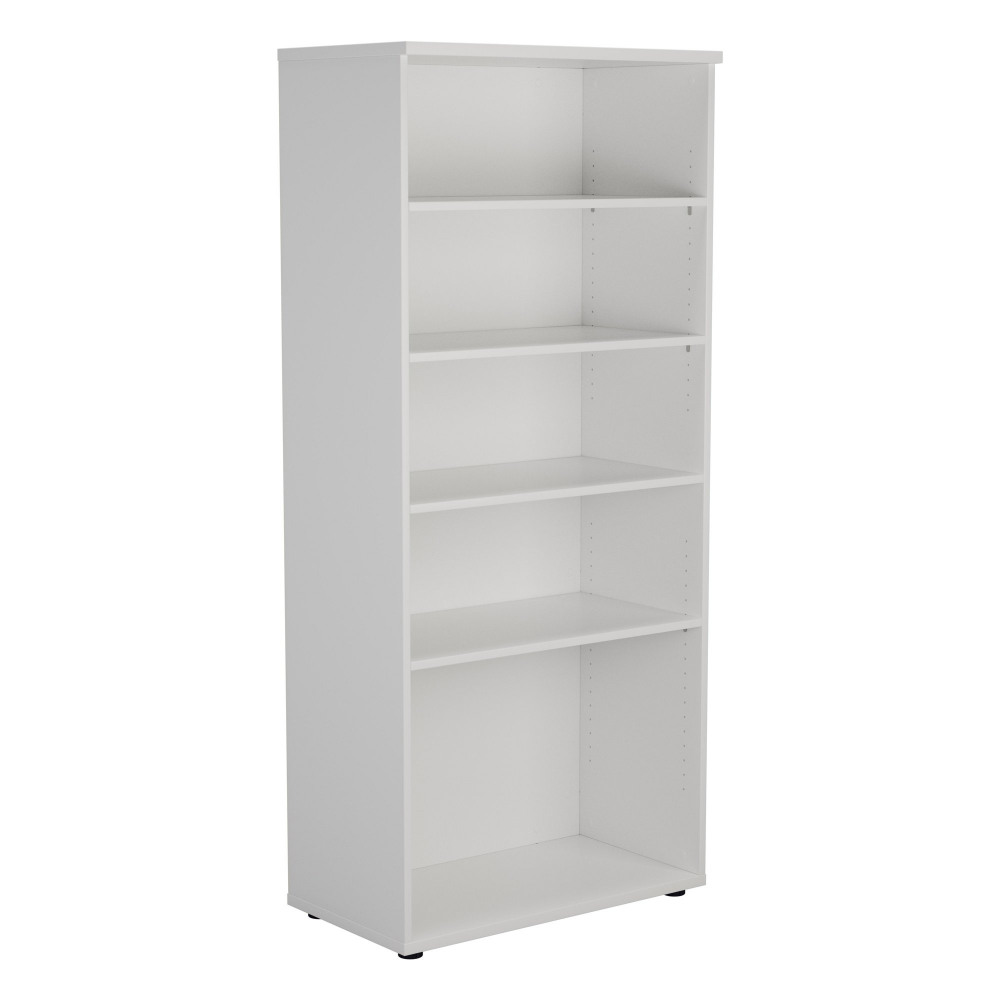 WOODEN BOOKCASE (FSC) 1800 WHITE