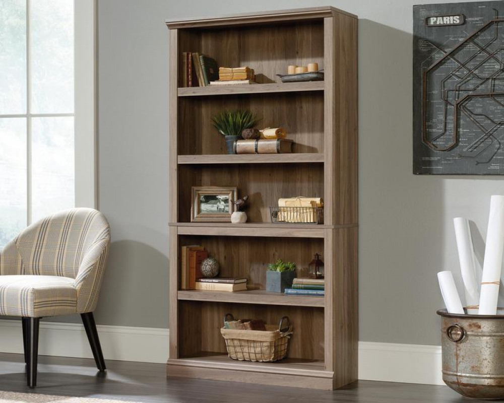 BARRISTER 5 SHELF BOOKCASE SALT OAK