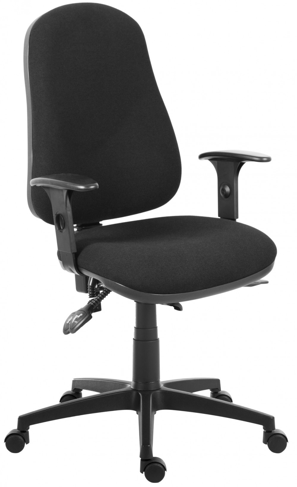 ERGO COMFORT FABRIC CHAIR ARMS BK