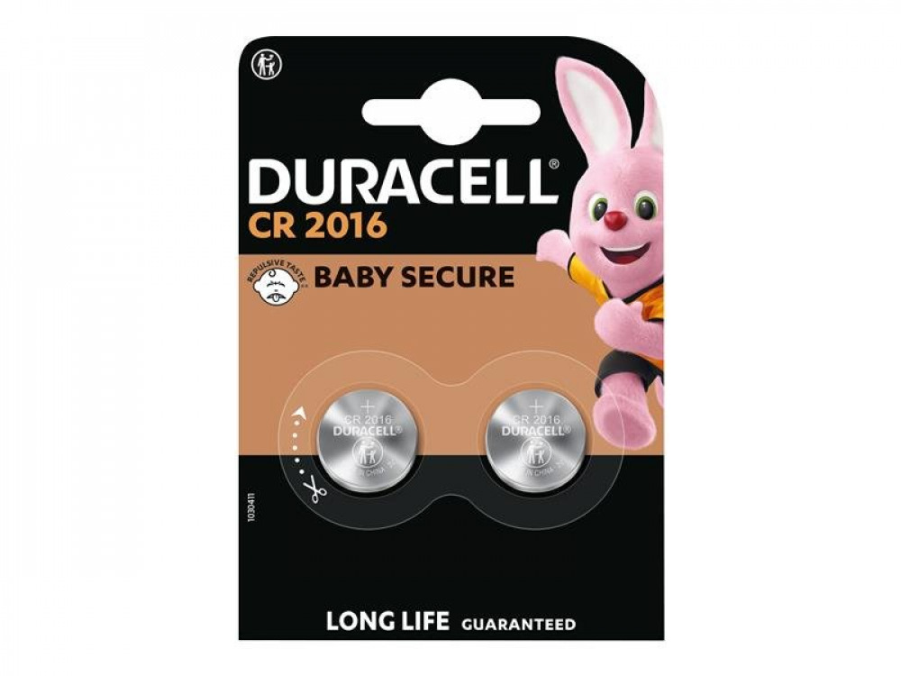 DURACELL LITHIUM COIN 3V 2016 PK2