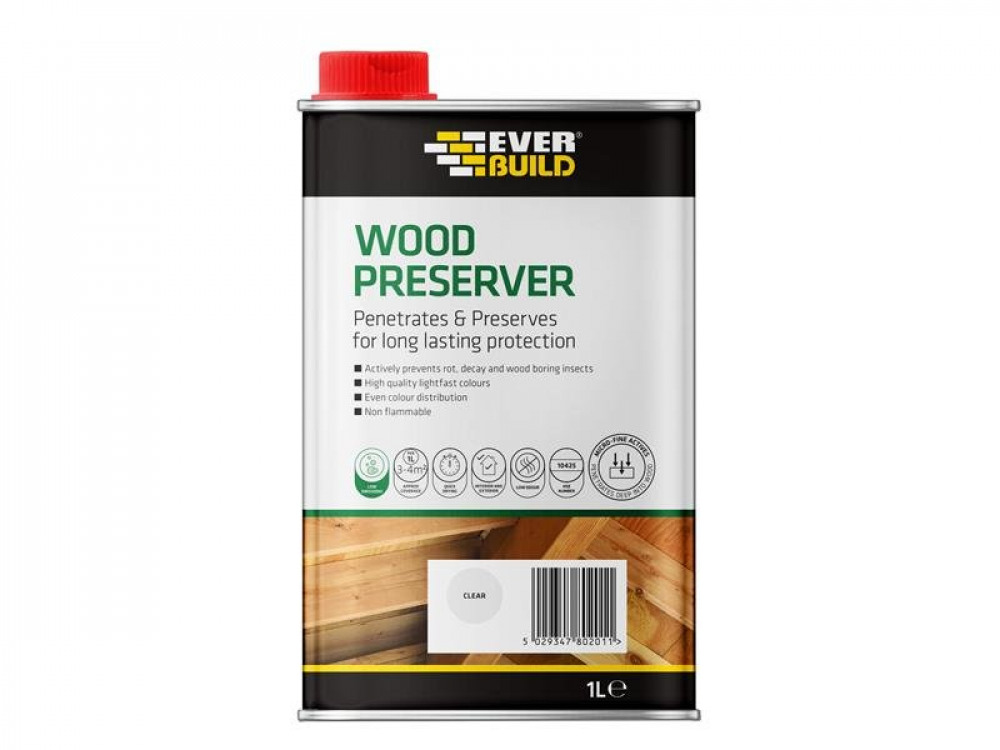 EVB WOOD PRESERVER CLEAR 1 LITRE