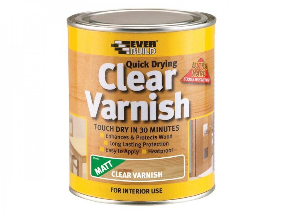 EVB QUICK DRY WOOD VARNISH MATT CLEAR 2.