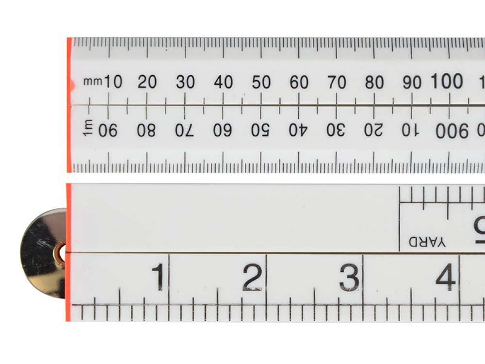 FAI FOLDING RULE WHITE ABS PLASTIC 1M (3