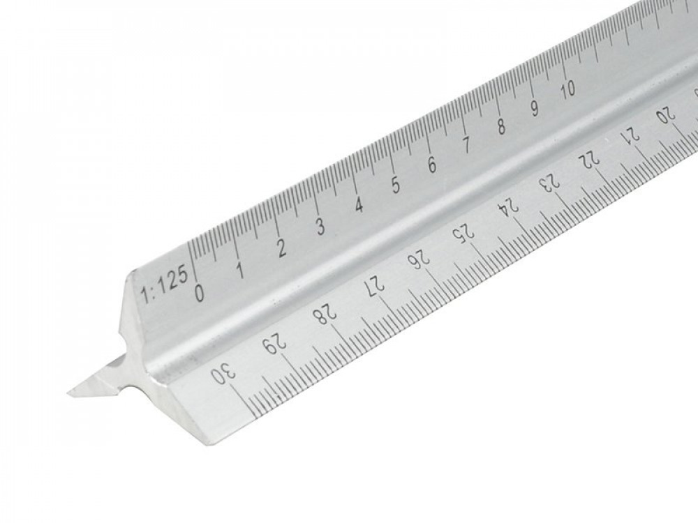 FAI ALUMINIUM TRIANGLE SCALE RULE 300MM