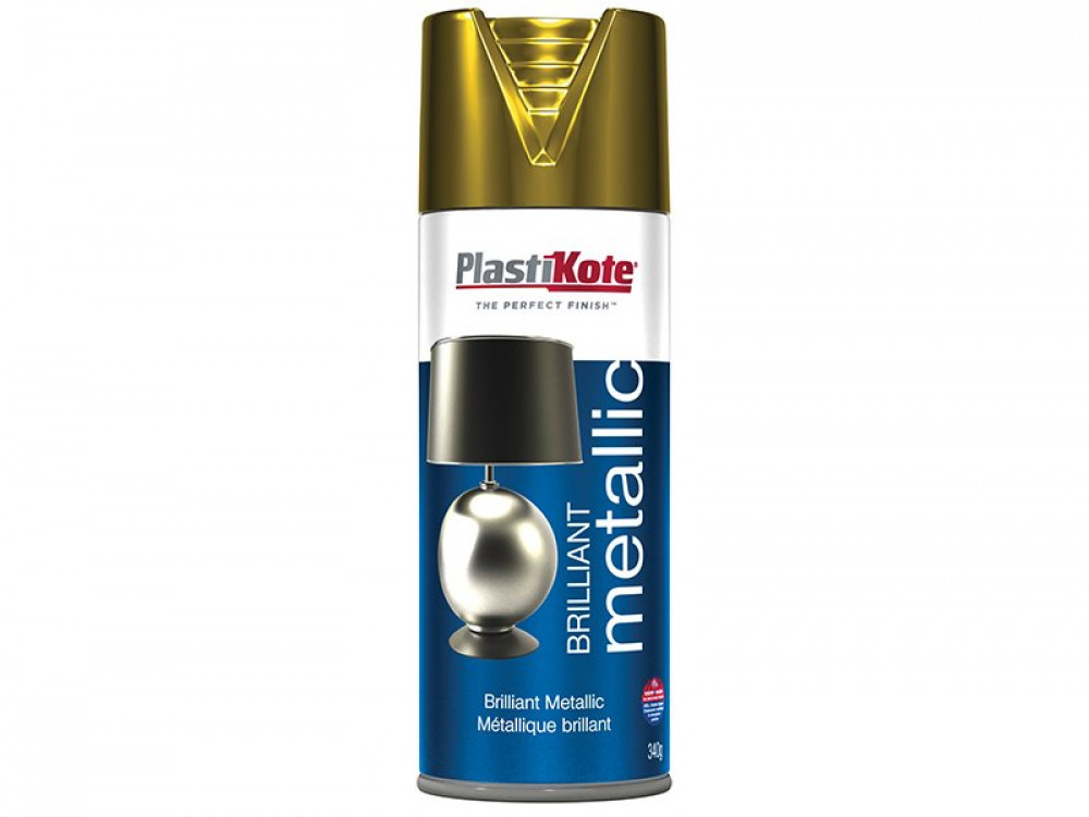 PKT BRILLIANT METALLIC SPRAY GOLD 400ML