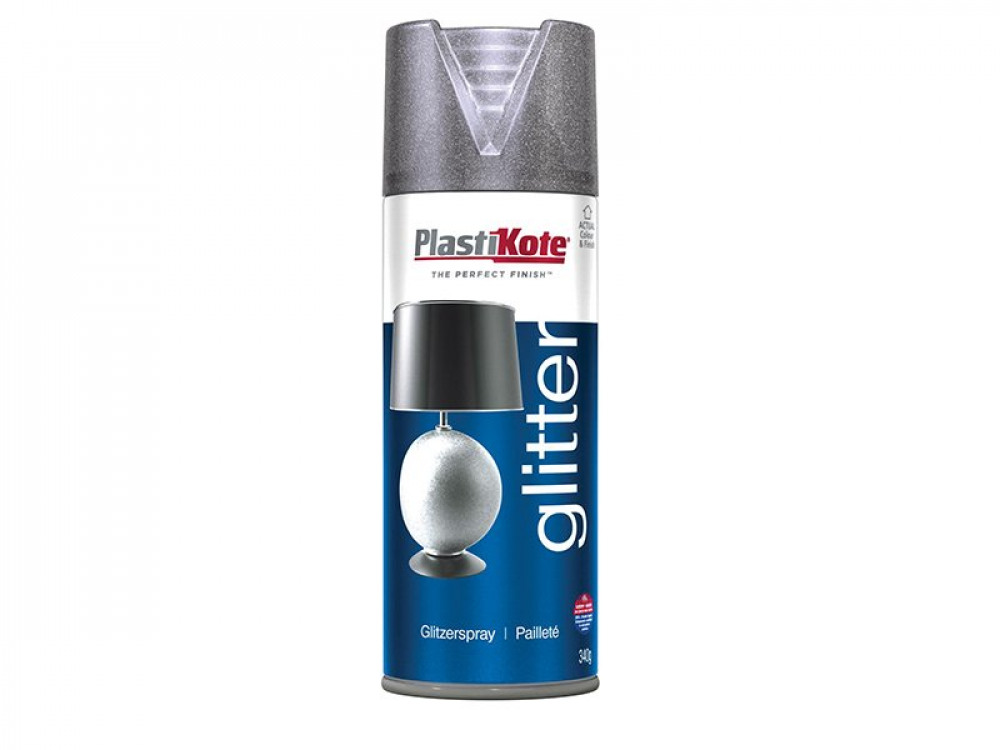 PKT GLITTER EFFECT SPRAY SILVER 400ML