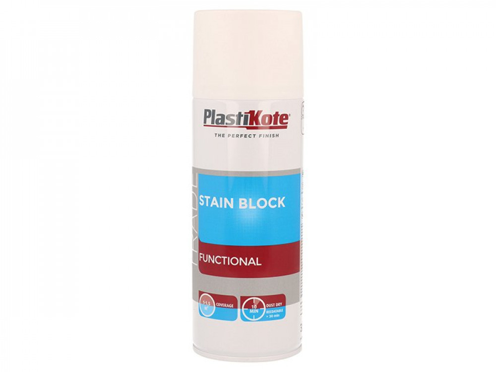 PKT TRADE STAIN BLOCK SPRAY PAINT WHITE