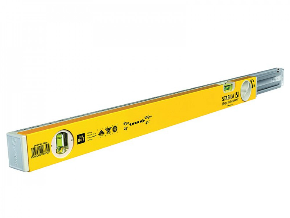 STB 80T TELESCOPIC SPIRIT LEVEL 2 VIALS