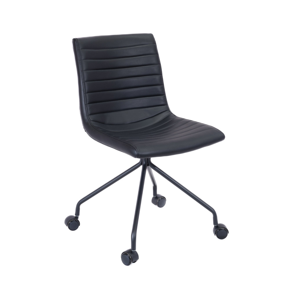 WANDER PU LEATHER CHAIR BLACK ND