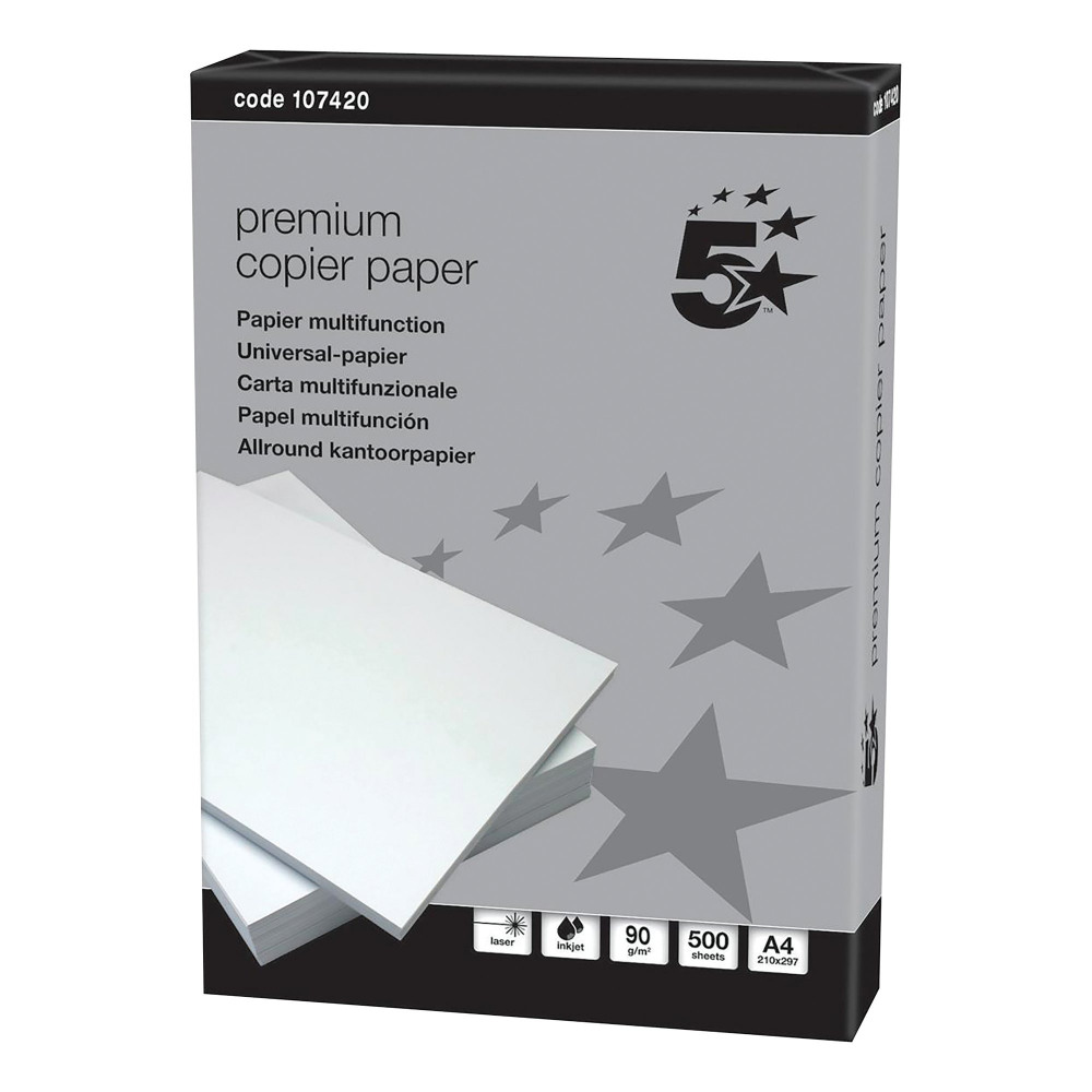 5STAR PREM COPR PAPER A4 90GSM PK500
