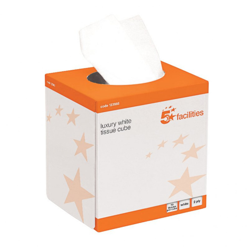 LUXURY TISSUES 2-PLY WHT PK24