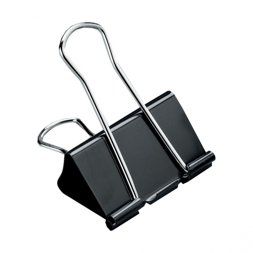 FOLDBACK CLIPS 25MM BLACK PK12