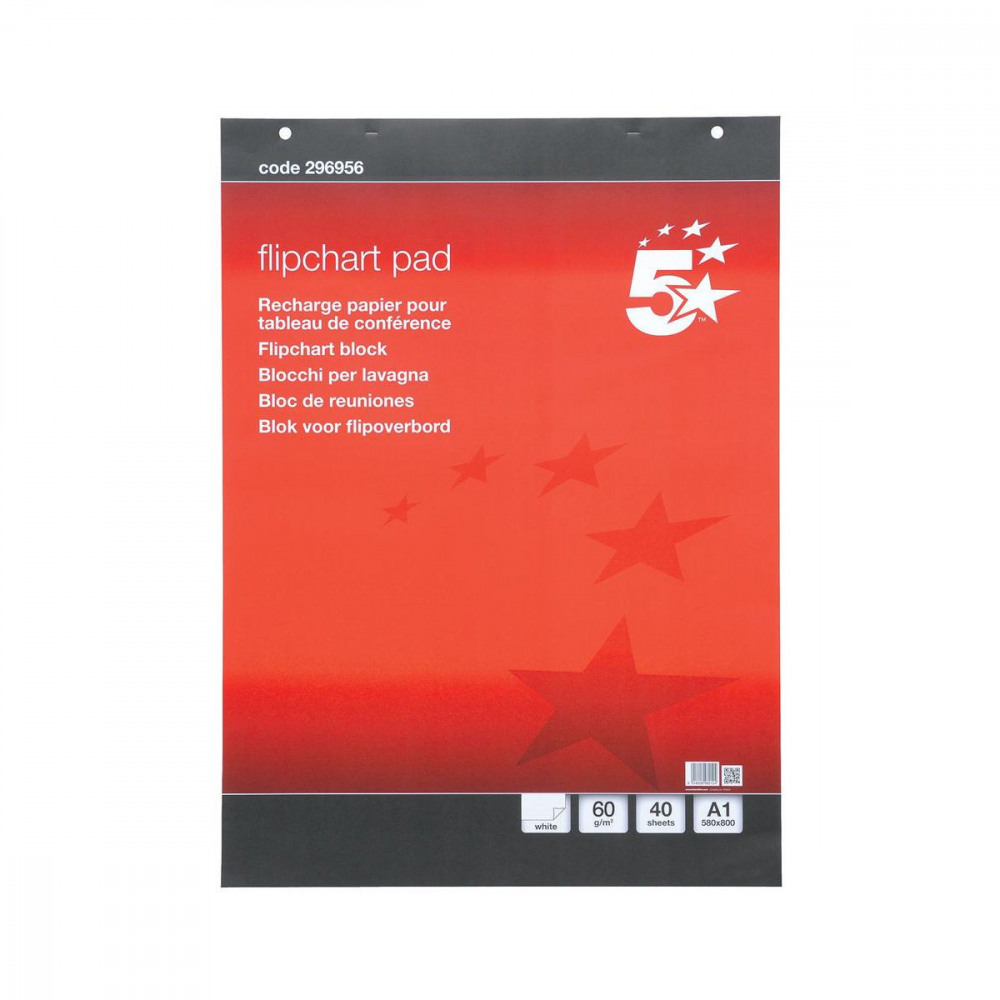 FLIPCHART PAD 40 SH A1 PK5