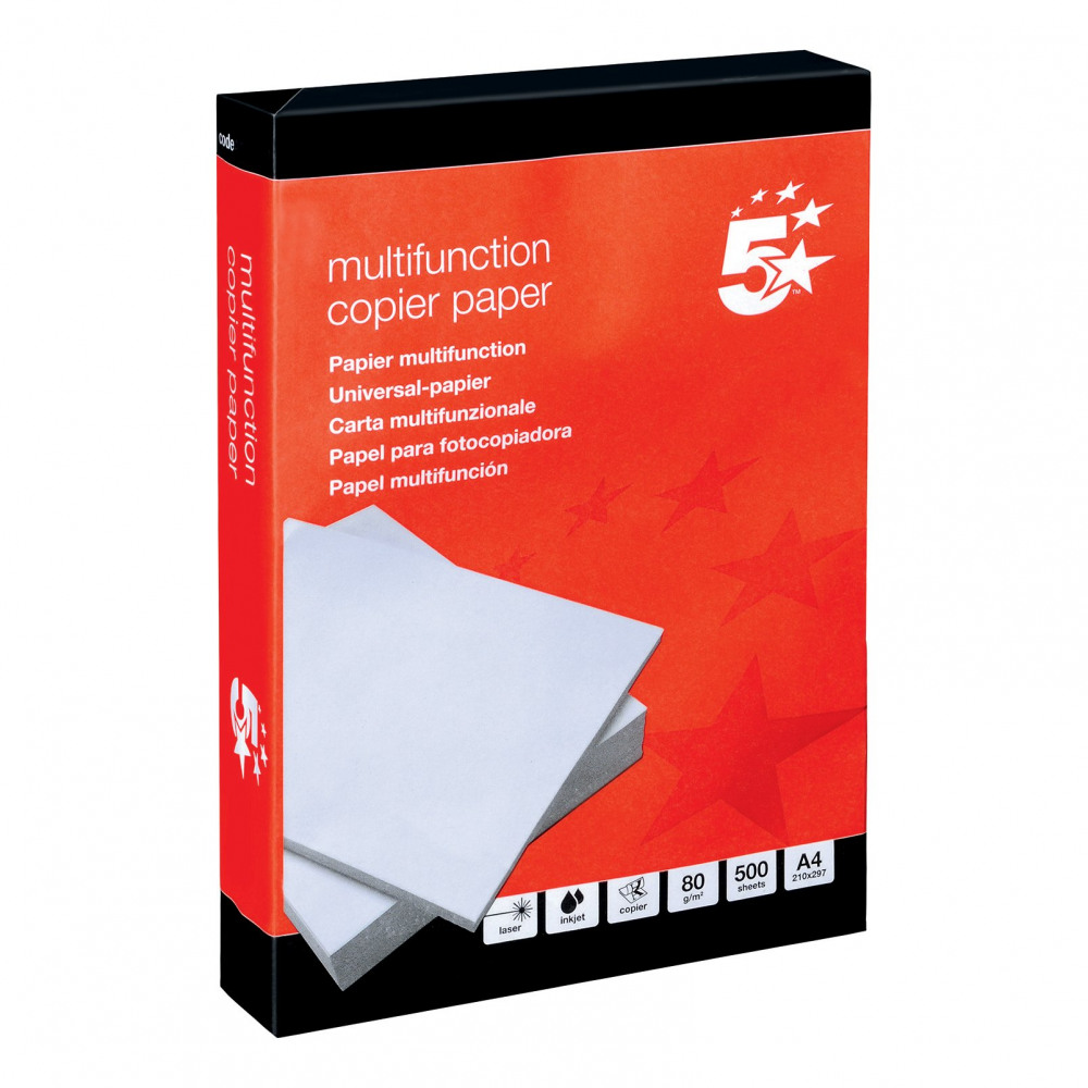 5STAR MFNL COPIER PAPER A4 80GSM PK5