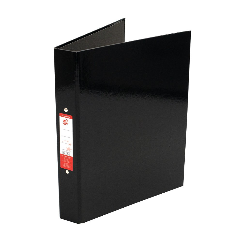 2 O-RING BINDERS A4 BLK PK10