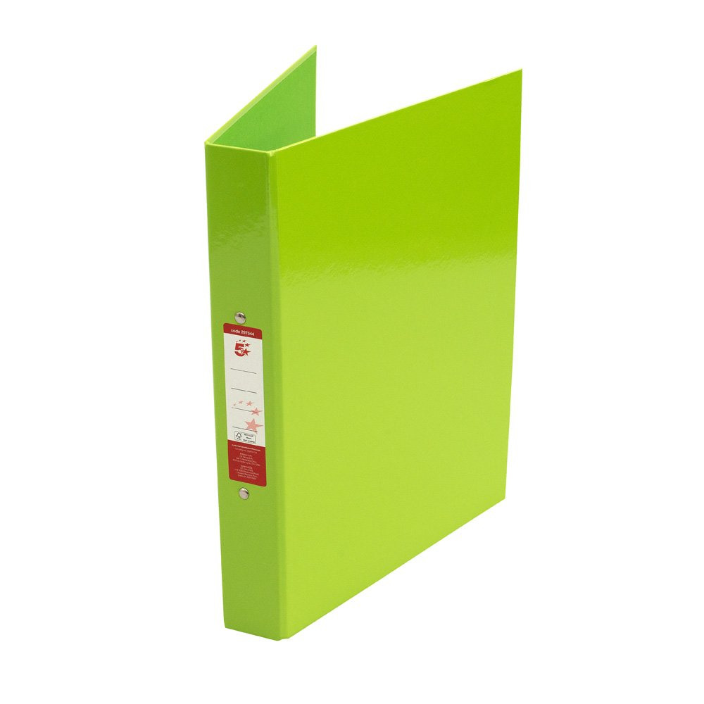 2 O-RING BINDERS A4 GREEN PK10