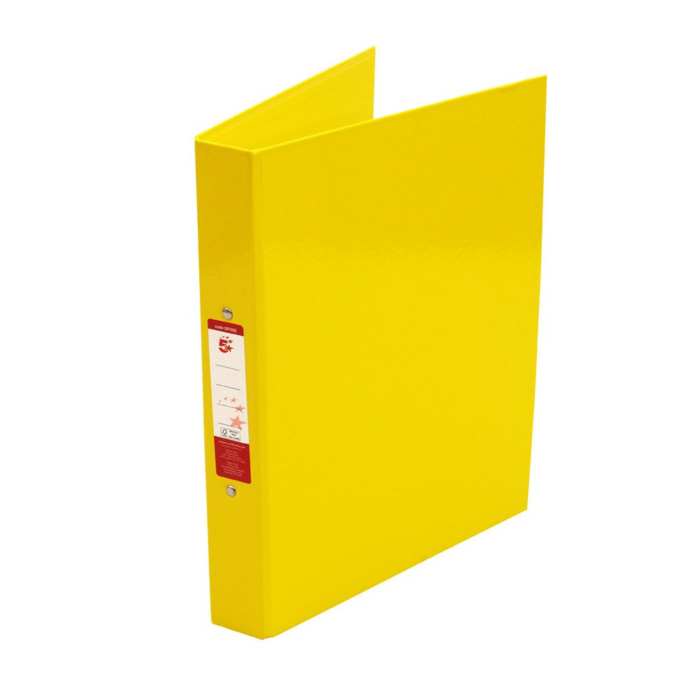 2 O-RING BINDERS A4 YELLOW PK10