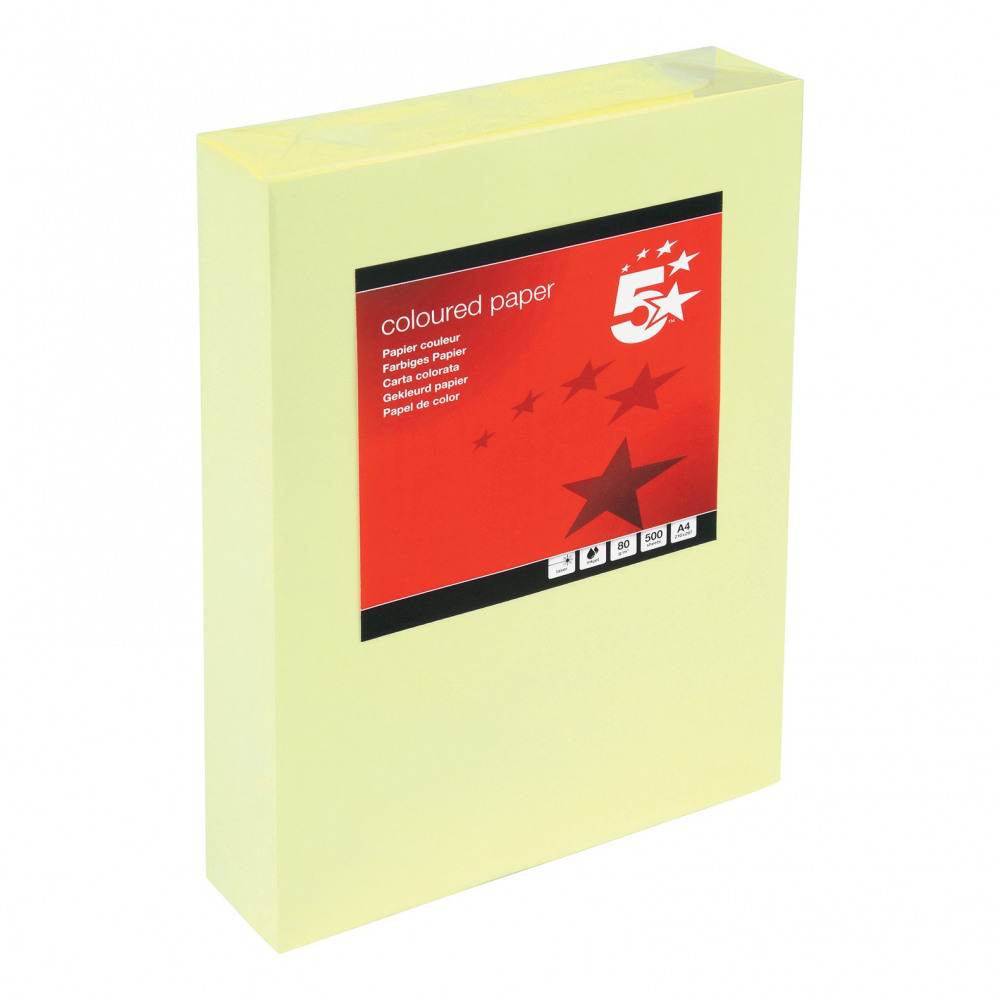 COPIER PAPER A4 LIGHT YLW PK500