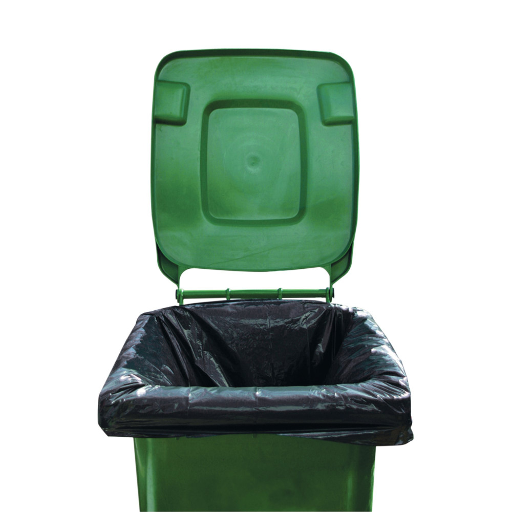 2WORK WHEELIE BIN LINERS BLACK PK100