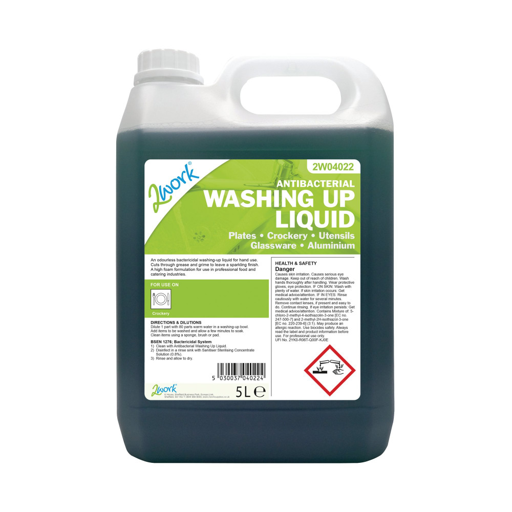 2WORK WASHING UP LIQUID ANTIBACT 5L