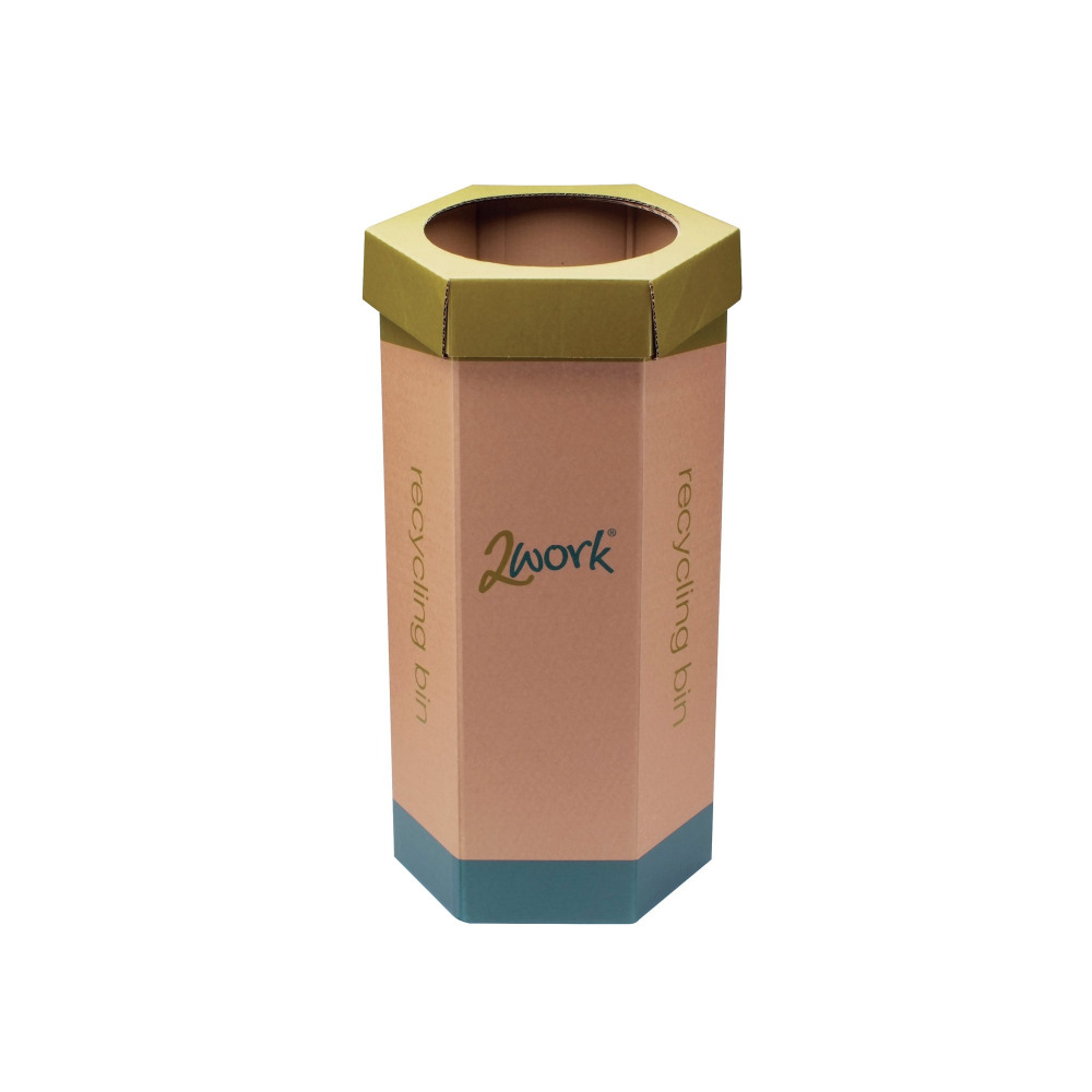 2WORK GREEN RECYCLING BIN PK3