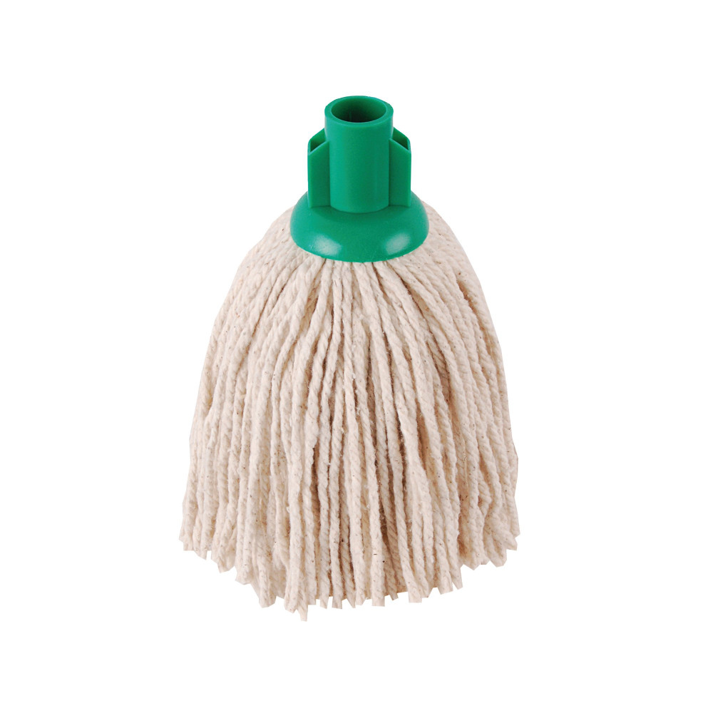 2WORK 12OZ PY SMOOTH MOP GREEN PK10