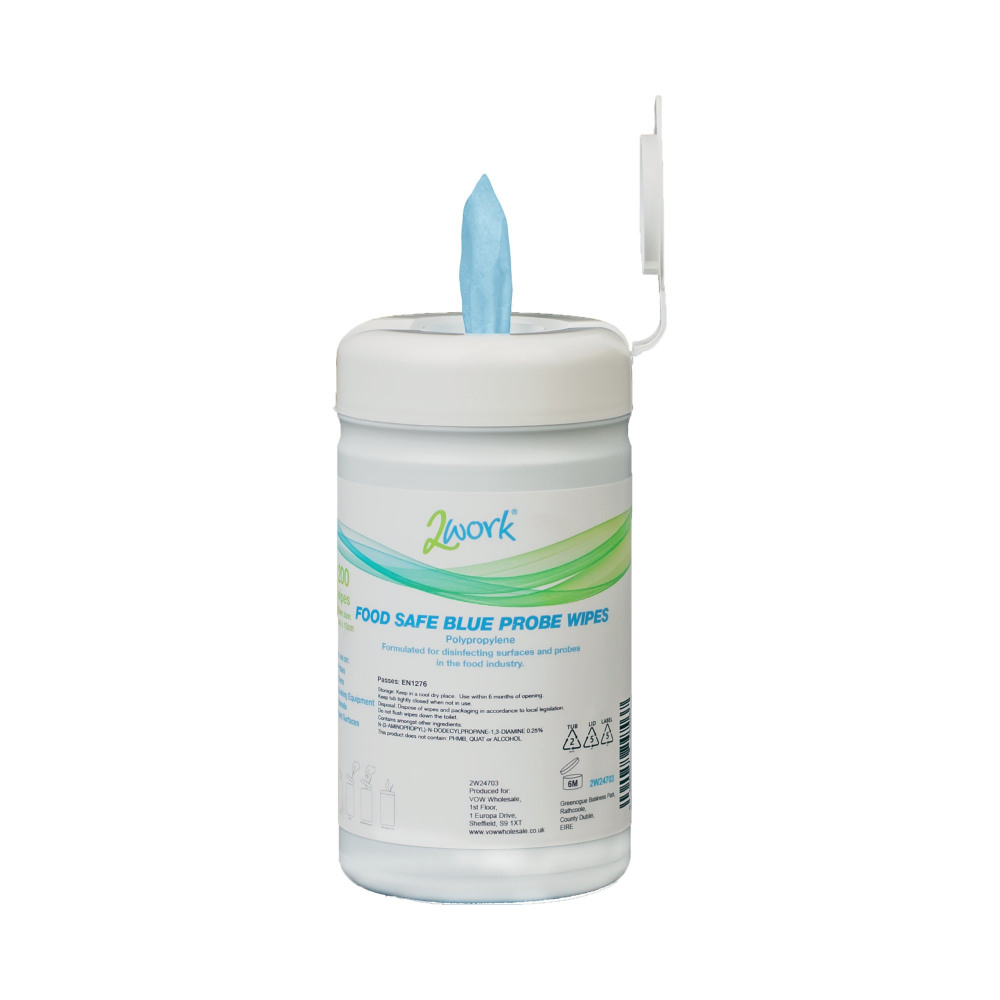 2WORK PROBE WIPES 120X130MM TUB P200