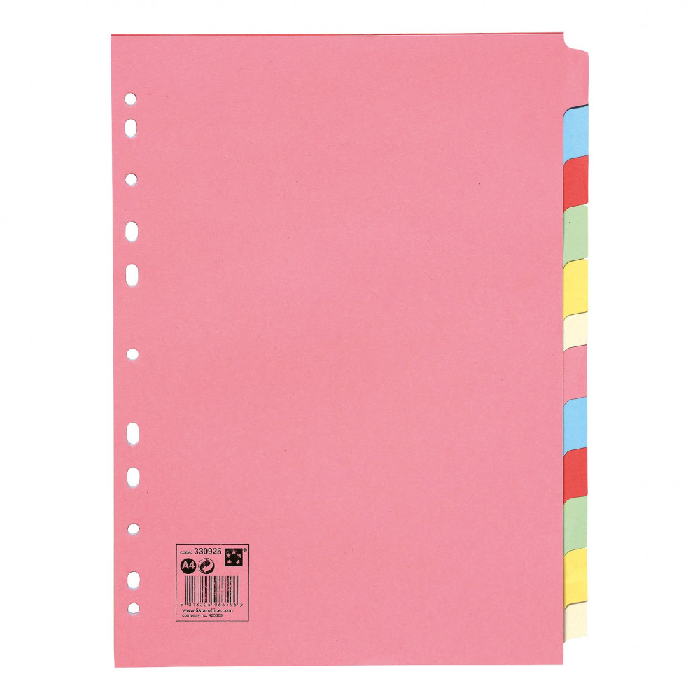 5 STAR DIVIDERS 12PART A4 AST