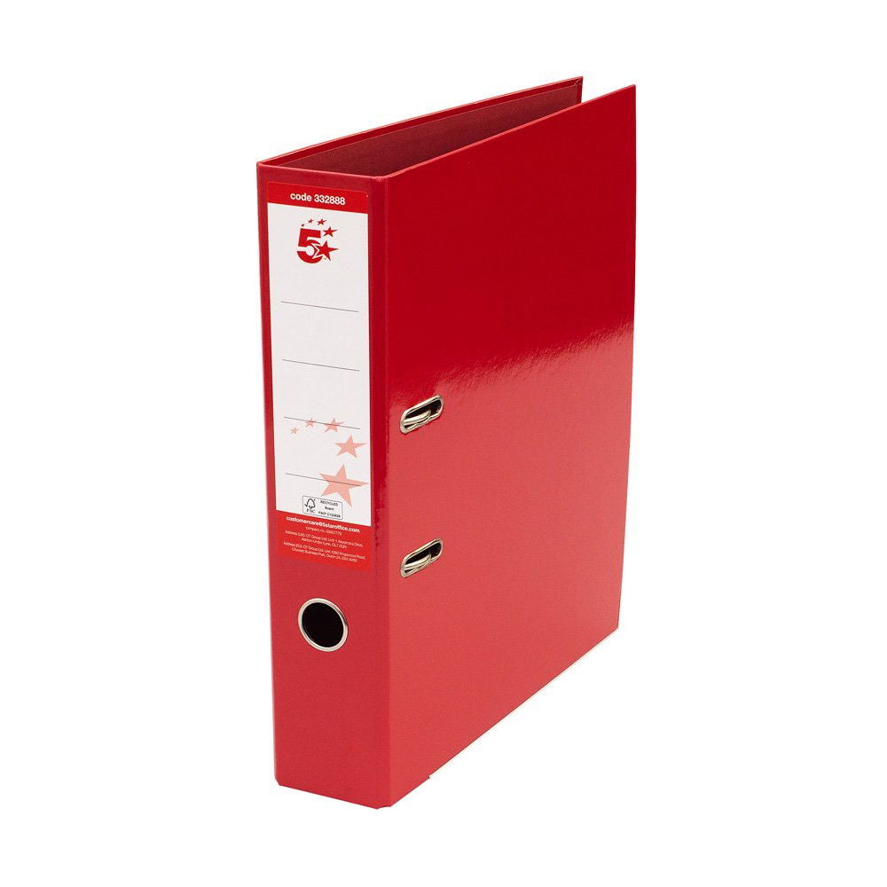 LEVER ARCH FILE FC RED PK10