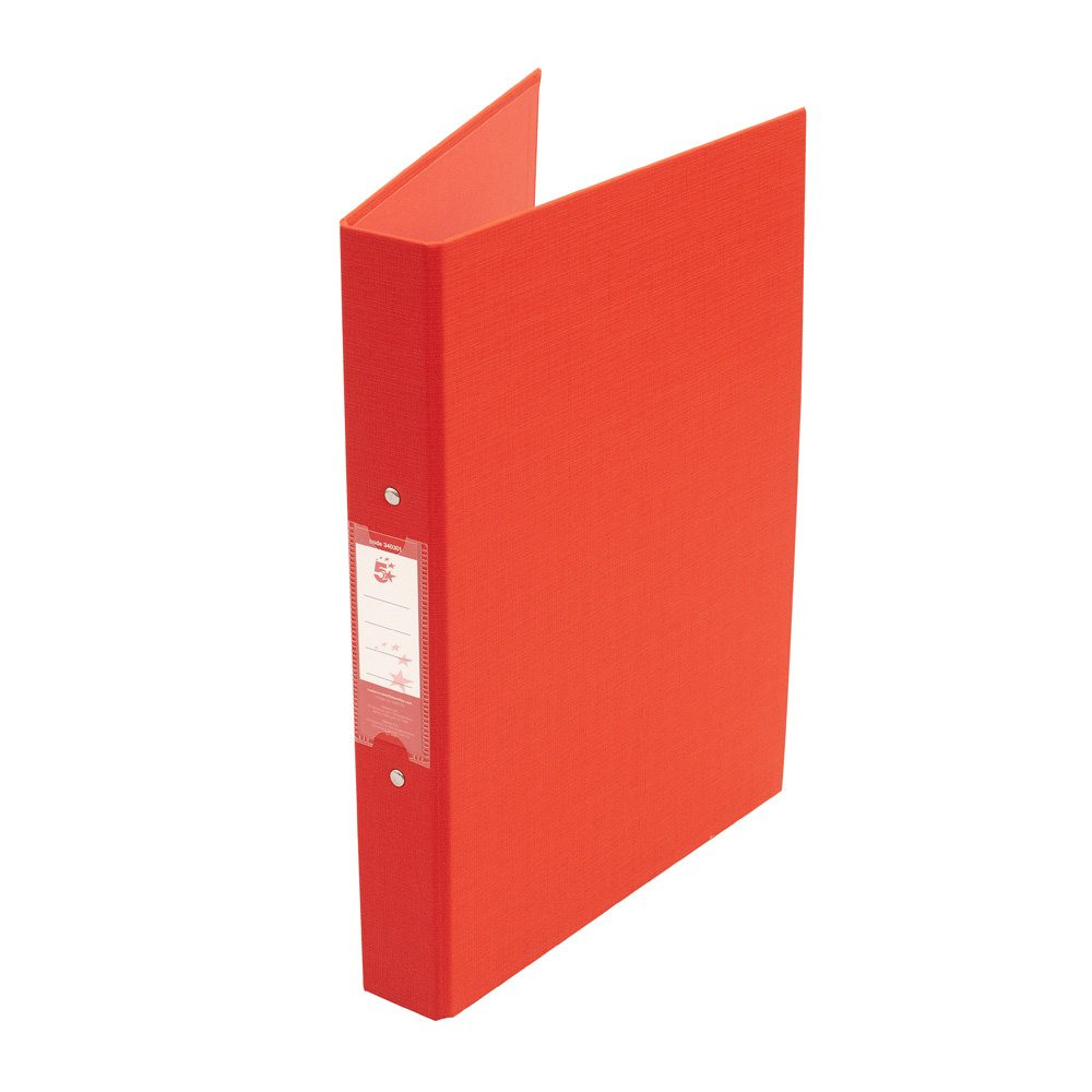 2 O-RING BINDER A4 PP RED PK10