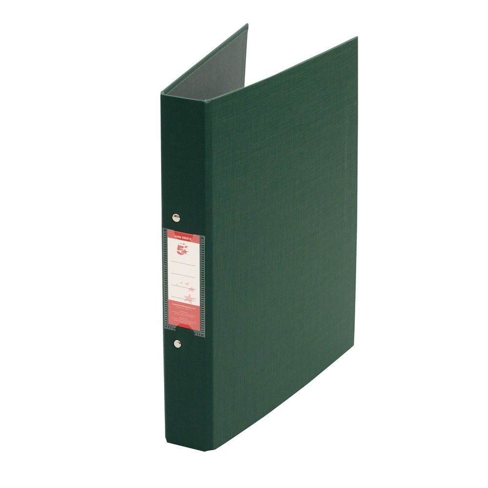 2 O-RING BINDER A4 PP GREEN PK10