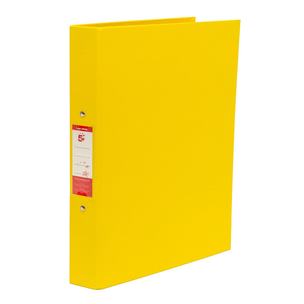 2 O-RING BINDER A4 PP YELLOW PK10