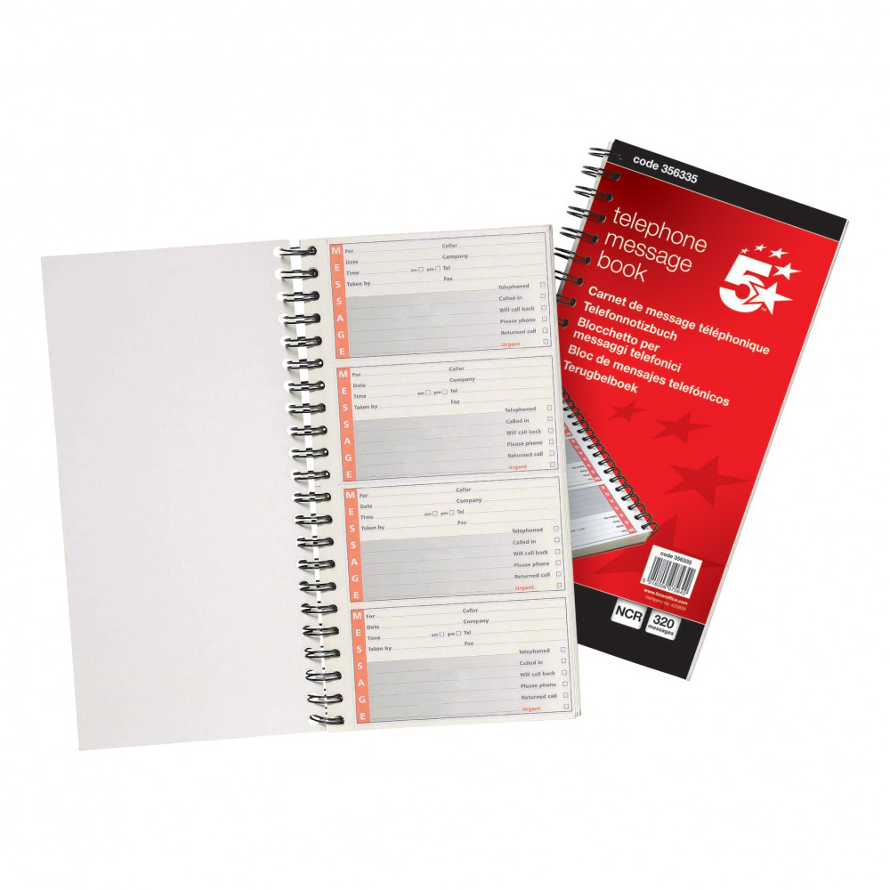 TELEPHONE MESSAGE BOOK 275X150MM